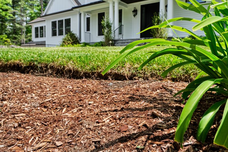 Brown Mulch Installation