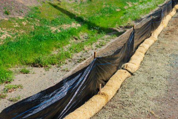 Straw Wattle Installation in Camarillo